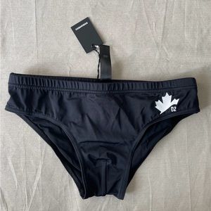 Dsquared2 Men’s Swim Brief Slip Beach Wear Black Iconic sexy fit